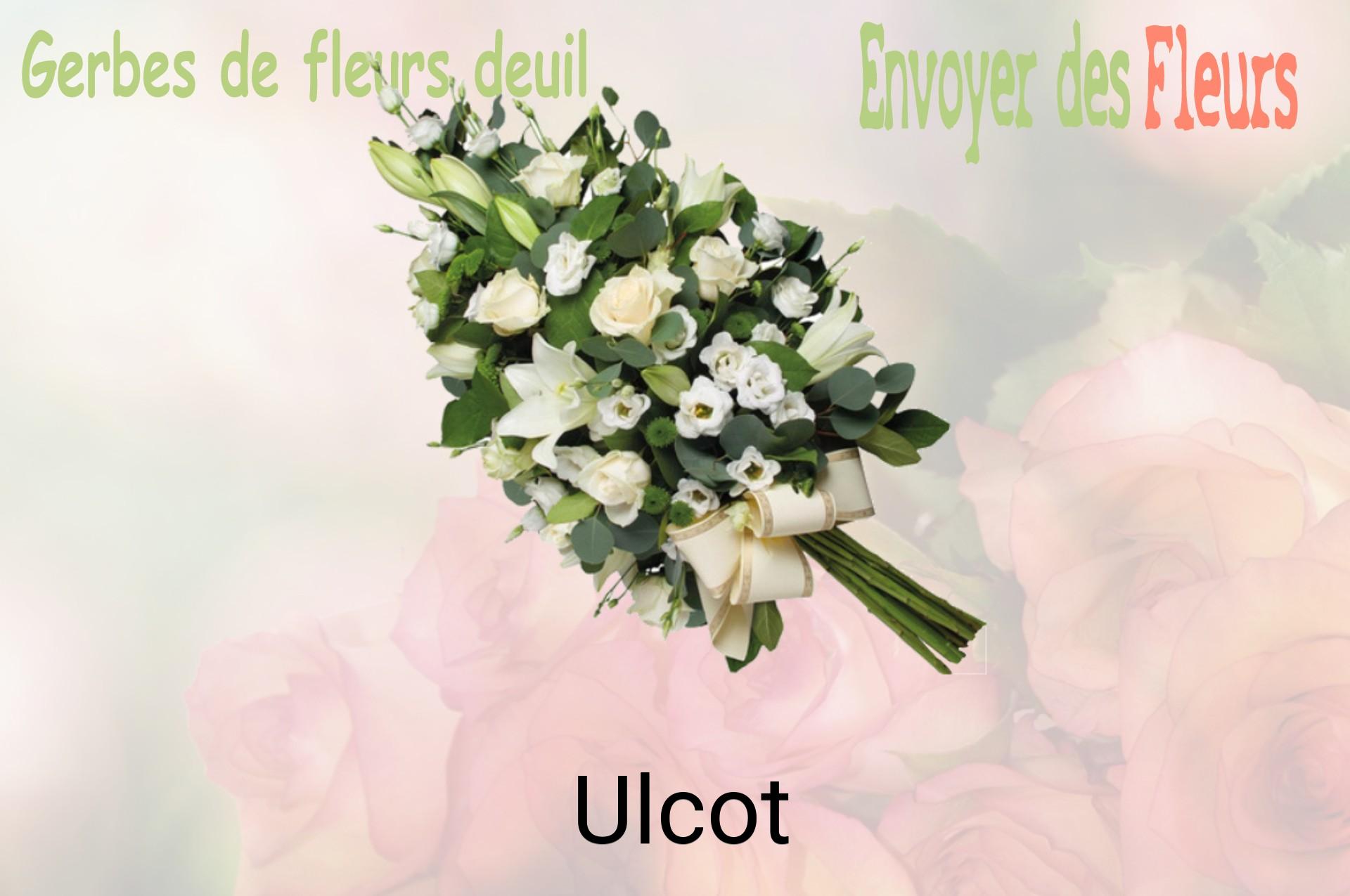 Gerbe de fleurs de deuil livrée à Ulcot